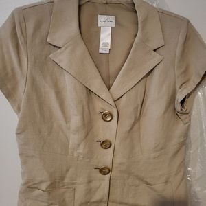 Emma James Beige Linen Blend Jacket Size 8